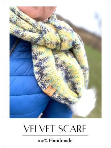 Handmade Scarf – Velvet, Knitted