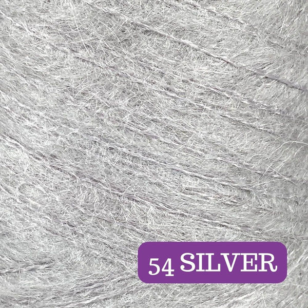 Mohair SILVER Lace Yarn