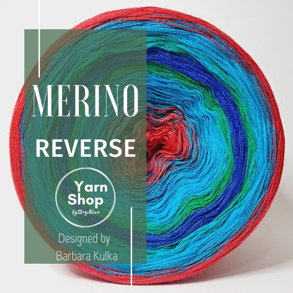 Gradient MR002 Reverse Yarn Cake Pure Merino Extrafine Superwash 2-14-51-7-39