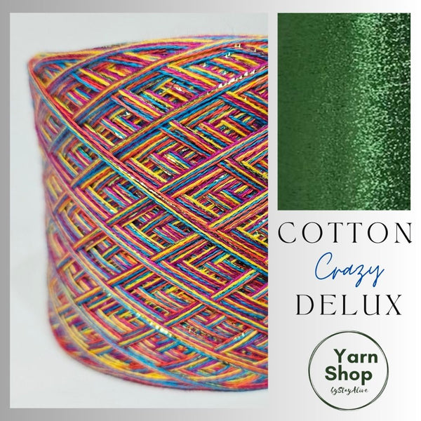 CCDL009 Crazy DeLux 4PLY Yarn Cake Pure Cotton Extrafine 3+6+9+10+37