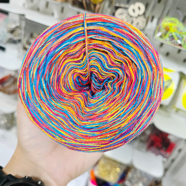 CCDL009 Crazy DeLux 4PLY Yarn Cake Pure Cotton Extrafine 3+6+9+10+37