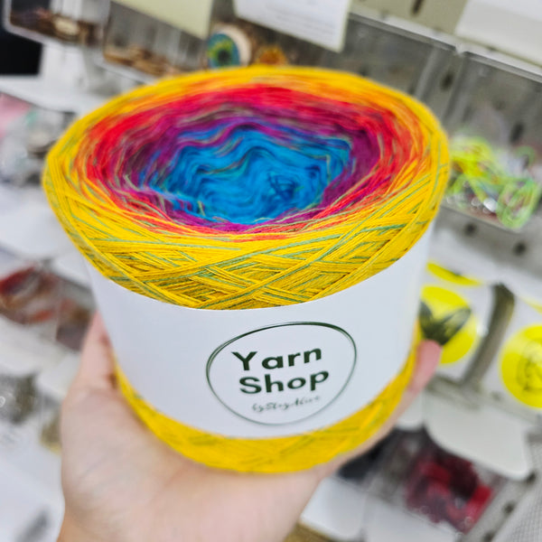 CMO009 MelOmbre Yarn Cake Pure Cotton Extrafine 10-3-9-6+1B