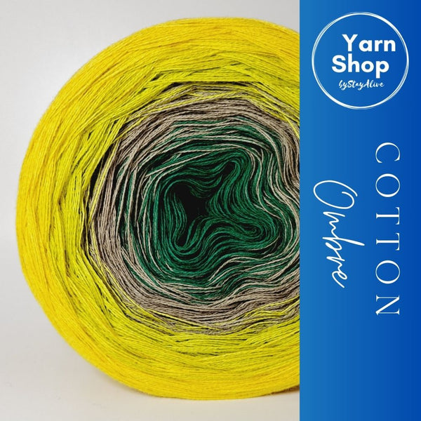 Gradient CO001 Ombre Yarn Cake Pure Cotton Extrafine 83-82-72-86