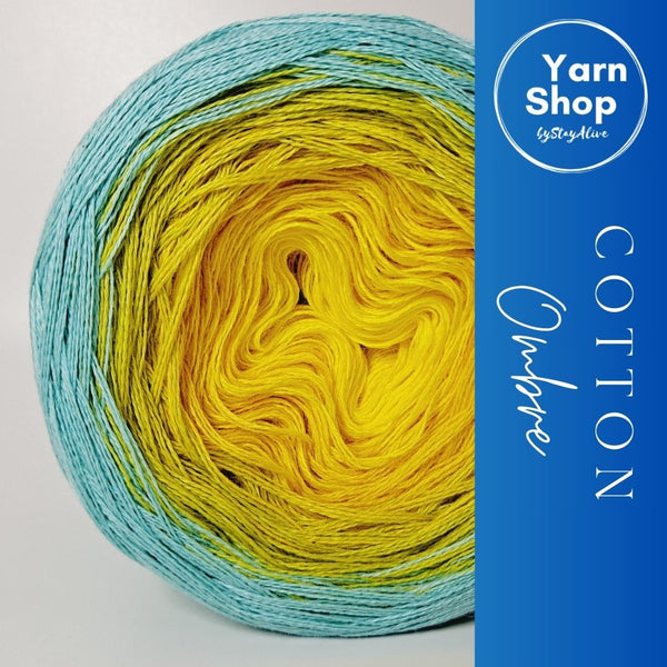 Gradient CO002 Ombre Yarn Cake Pure Cotton Extrafine 21-86-72-85