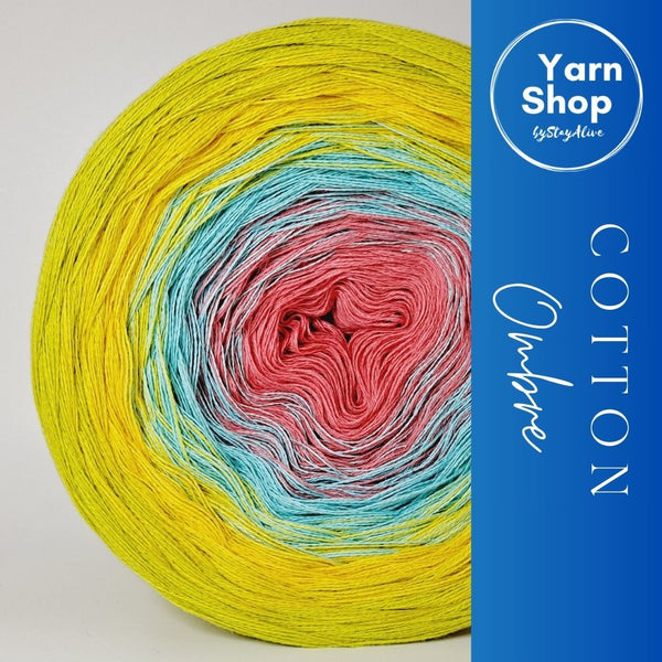 Gradient CO003 Ombre Yarn Cake Pure Cotton Extrafine 84-85-86-72