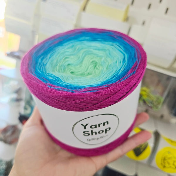 Gradient CO004 Ombre Yarn Cake Pure Cotton Extrafine 66-85-10-3