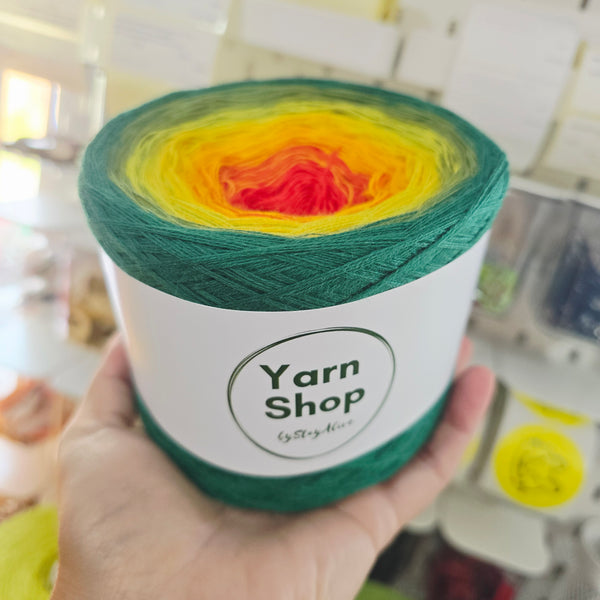 Gradient CO005 Ombre Yarn Cake Pure Cotton Extrafine 9-6-72-80-83