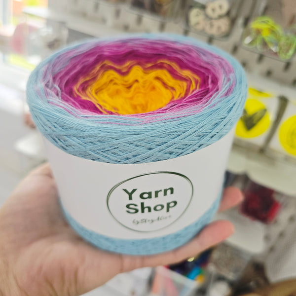 Gradient CO006 Ombre Yarn Cake Pure Cotton Extrafine 6-3-11-8