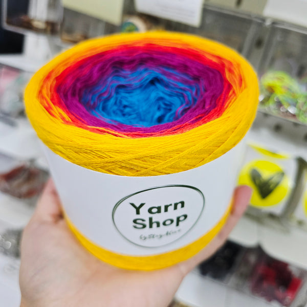 Gradient CO009 Ombre Yarn Cake Pure Cotton Extrafine 10-3-9-6