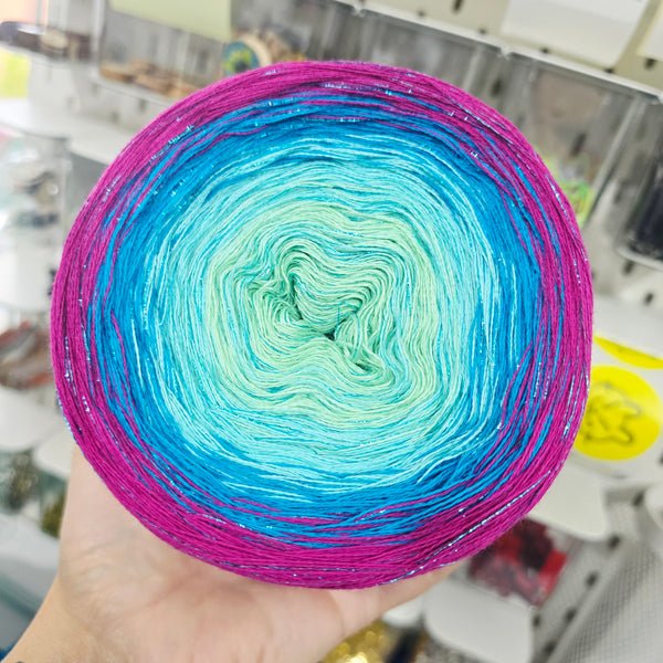 Gradient CODL004 Ombre DeLux Yarn Cake Pure Cotton Extrafine 66-85-10-3+24