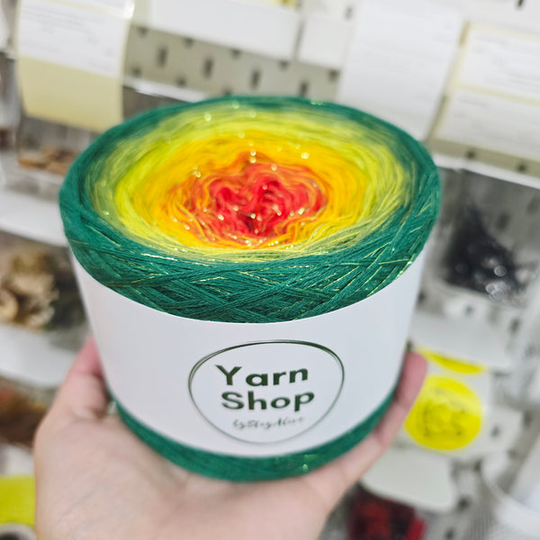 Gradient CODL005 Ombre DeLux Yarn Cake Pure Cotton Extrafine 9-6-72-80-83+37