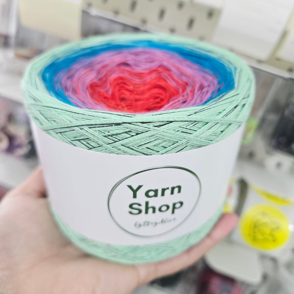 Gradient CODL007 Ombre DeLux Yarn Cake Pure Cotton Extrafine 9-11-10-66+33