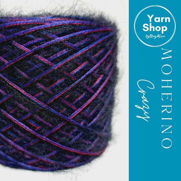 Fancy Fluffy MHC012 Moherino Crazy Yarn Cake Merino Mohair 2+39+60+14