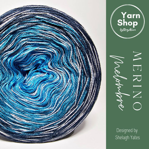 MMO005 MelOmbre Yarn Cake Pure Merino Extrafine Superwash 14-65-72+73