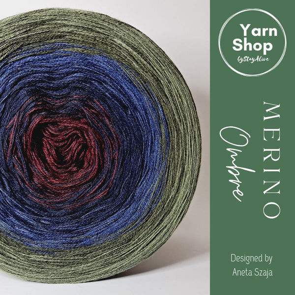 MO058 Ombre Yarn Cake Pure Merino Extrafine Superwash 49-17-67-35-19