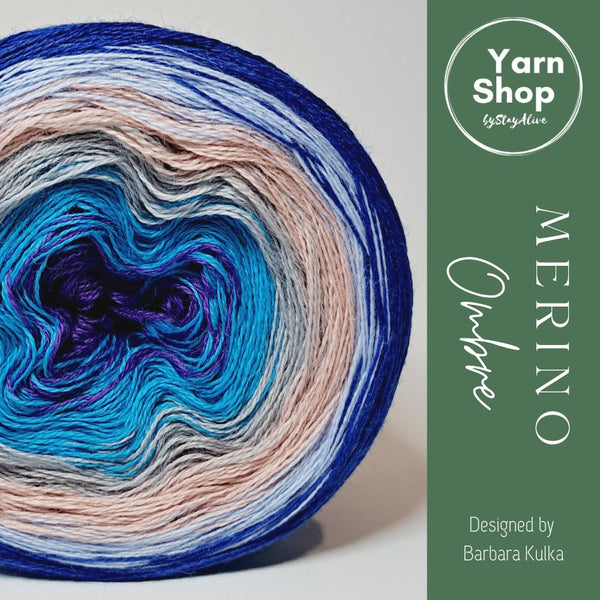 MO061 Ombre Yarn Cake Pure Merino Extrafine Superwash 60-14-73-66-29-39