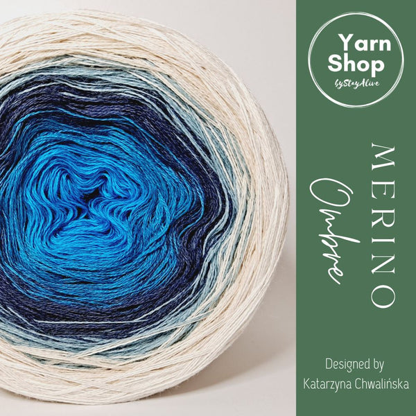 MO063 Ombre Yarn Cake Pure Merino Extrafine Superwash 14-65-67-58-41-52