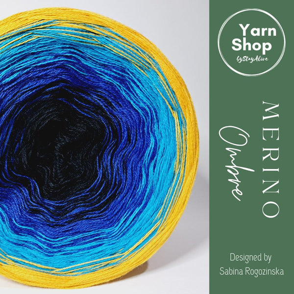 MO065 Ombre Yarn Cake Pure Merino Extrafine Superwash 8-39-14-51