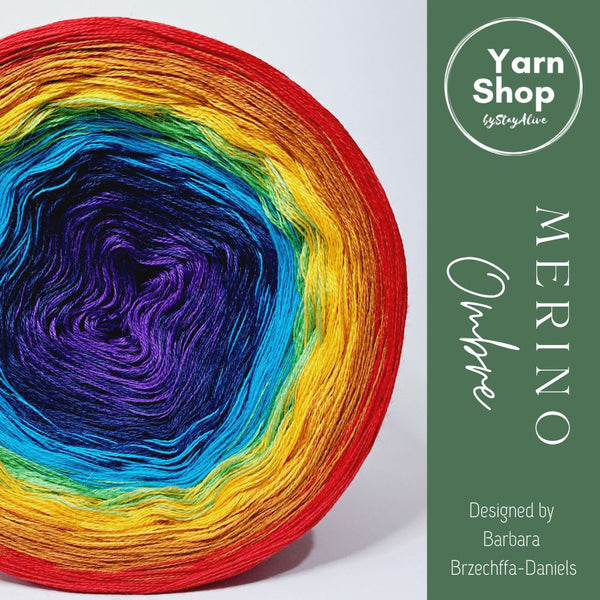 MO066 Ombre Yarn Cake Pure Merino Extrafine Superwash 60-69-14-6-51-57-13
