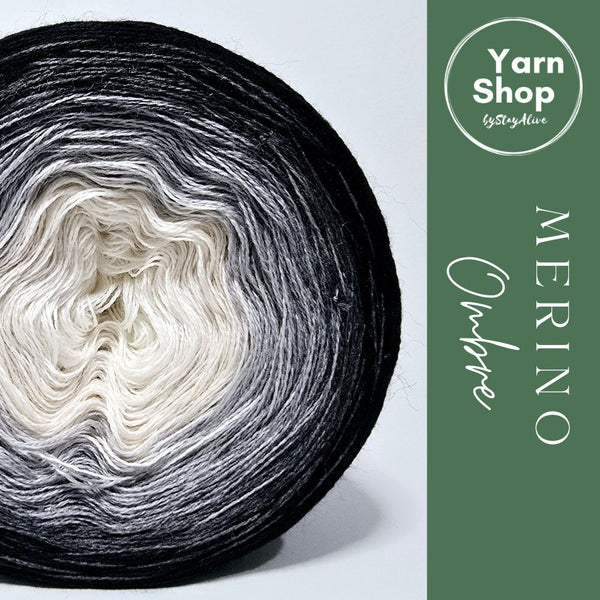 MO067 Ombre Yarn Cake Pure Merino Extrafine Superwash 43-52-73-3-55-8