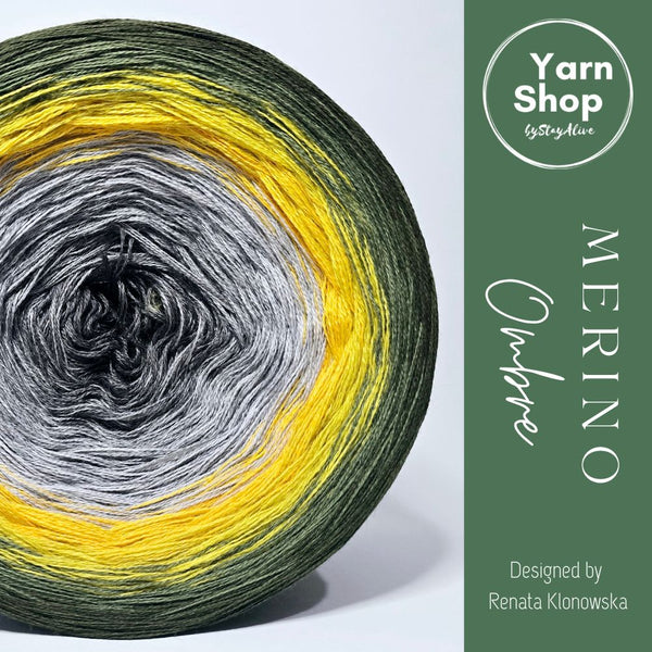 MO070 Ombre Yarn Cake Pure Merino Extrafine Superwash 55-3-73-51-63-19-35