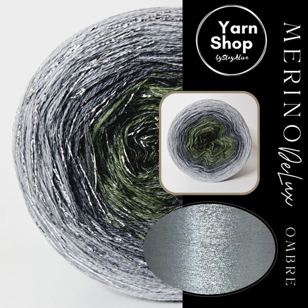 MODL005 Ombre DeLux Yarn Cake Pure Merino Extrafine Superwash 35-19-55-3-73+21