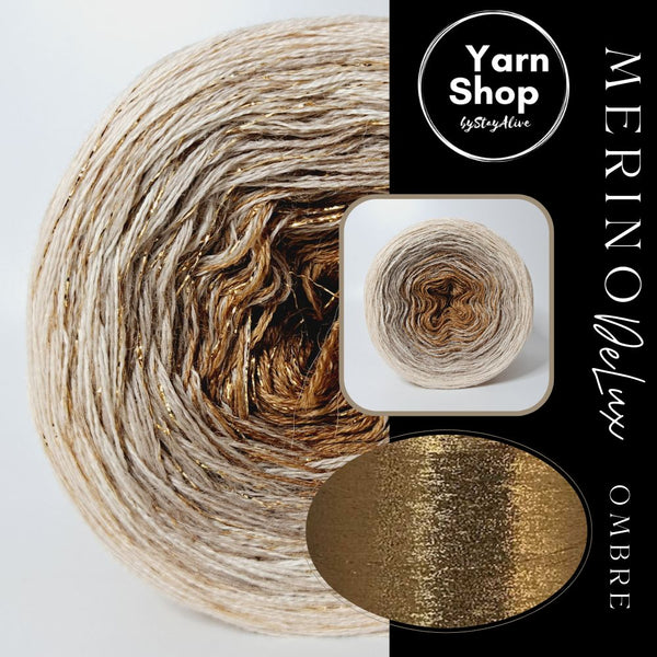 MODL007 Ombre DeLux Yarn Cake Pure Merino Extrafine Superwash 26-56-41+41