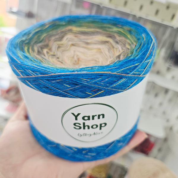 Gradient WMC003 Ombre Melange Cotton Yarn Cake Woolcot Extrafine Superwash 19-11-22-10+YMC