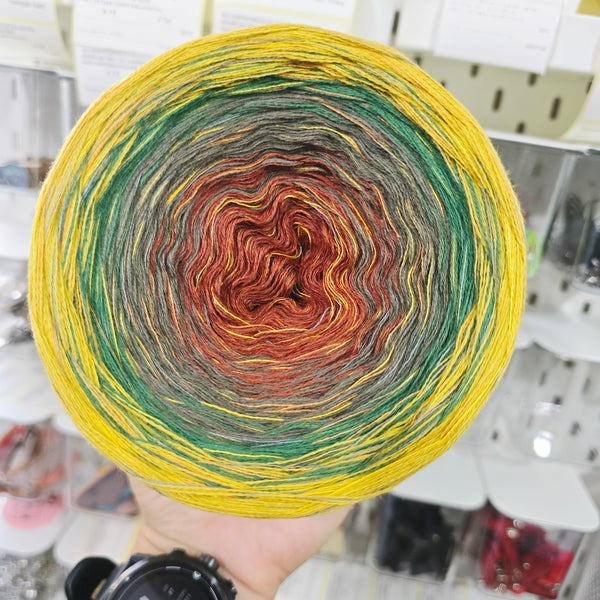 Gradient WMC004 Ombre Melange Cotton Yarn Cake Woolcot Extrafine Superwash 3-18-22-17+YMC