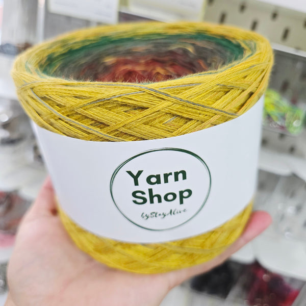 Gradient WMC004 Ombre Melange Cotton Yarn Cake Woolcot Extrafine Superwash 3-18-22-17+YMC