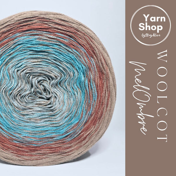 Gradient WMO001 MelOmbre Yarn Cake Woolcot Extrafine 5-6-3-4+4