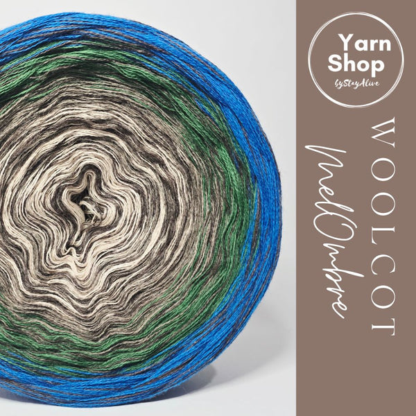 Gradient WMO005 MelOmbre Yarn Cake Woolcot Extrafine 19-11-22-10+13