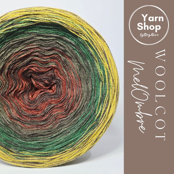 Gradient WMO006 MelOmbre Yarn Cake Woolcot Extrafine 3-18-22-17+13