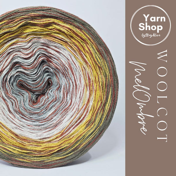 Gradient WMO008 MelOmbre Yarn Cake Woolcot Extrafine 5-12-17-18+3