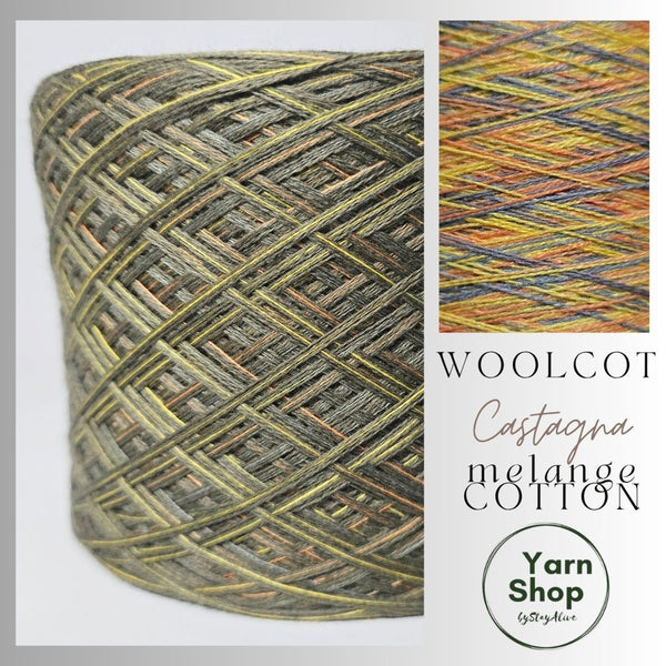 WMS005 Melange Cotton Solid Yarn Cake Woolcot Extrafine 18+YMC