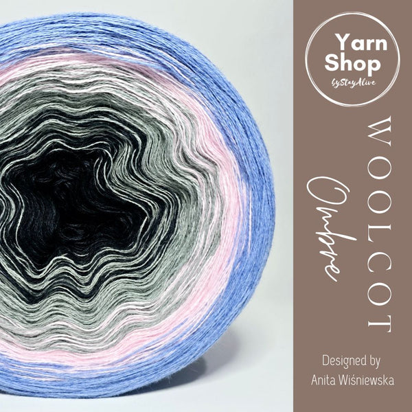 Gradient WO003 Ombre Yarn Cake Woolcot Extrafine 7-5-1-9