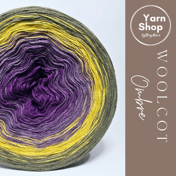 Gradient WO004 Ombre Yarn Cake Woolcot Extrafine 16-15-17-18