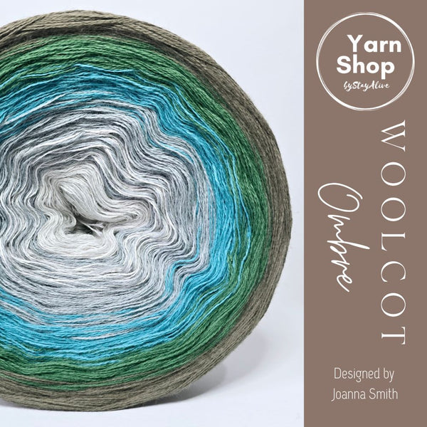 Gradient WO006 Ombre Yarn Cake Woolcot Extrafine 12-5-6-22-18