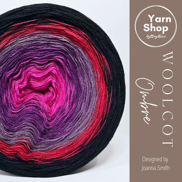 Gradient WO007 Ombre Yarn Cake Woolcot Extrafine 24-16-15-2-7-21