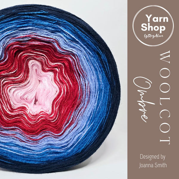 Gradient WO008 Ombre Yarn Cake Woolcot Extrafine 1-2-9-10-20