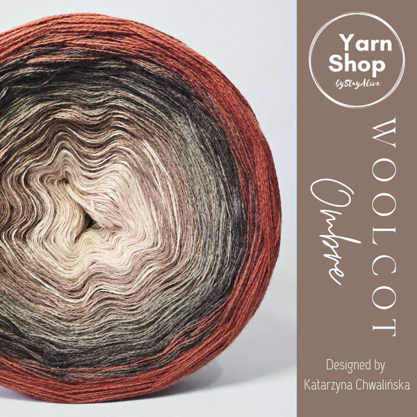Gradient WO011 Ombre Yarn Cake Woolcot Extrafine 19-4-11-13-3