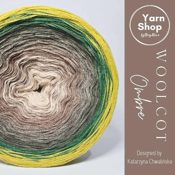 Gradient WO013 Ombre Yarn Cake Woolcot Extrafine 19-4-11-18-22-17