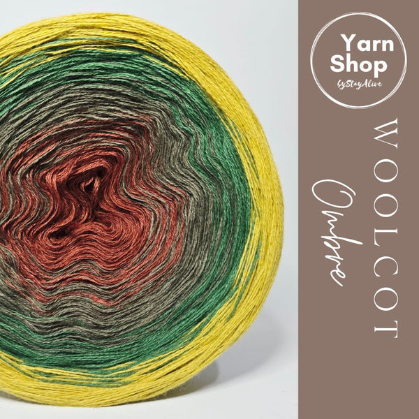 Gradient WO015 Ombre Yarn Cake Woolcot Extrafine 22-18-22-17