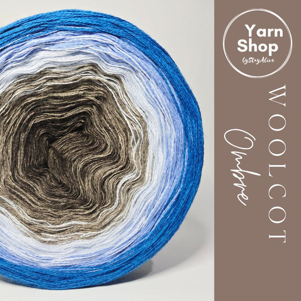 Gradient WO017 Ombre Yarn Cake Woolcot Extrafine 13-11-8-9-10