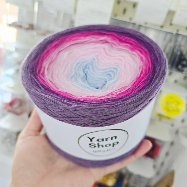 Gradient WO020 Ombre Yarn Cake Woolcot Extrafine 8-1-23-24-16-15