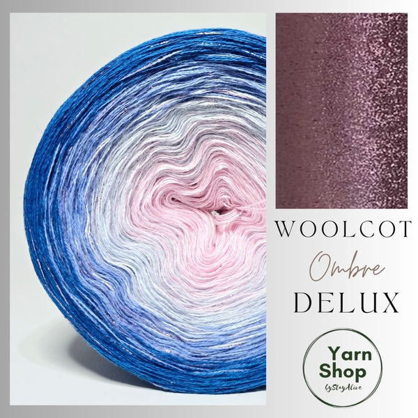 Gradient WODL002 Ombre DeLux Yarn Cake Woolcot Extrafine 1-8-9-10+29