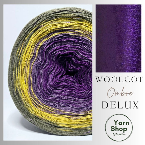 Gradient WODL003 Ombre DeLux Yarn Cake Woolcot Extrafine 16-15-17-18+34