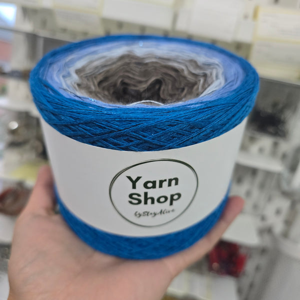 Gradient WODL007 Ombre DeLux Yarn Cake Woolcot Extrafine 13-11-8-9-10+40