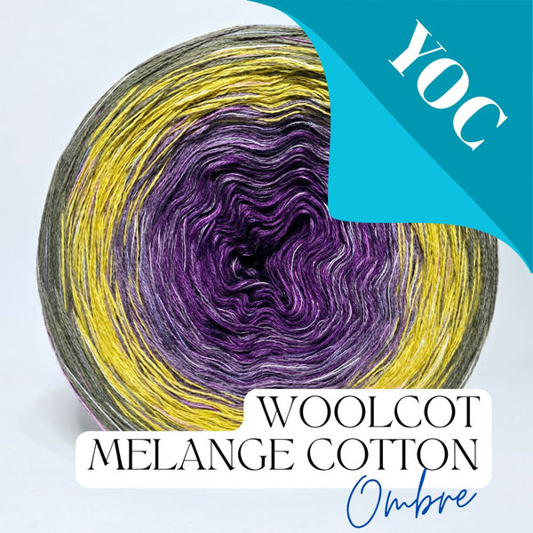 YOC Ombre Melange Cotton Yarn Cake Woolcot Extrafine Superwash
