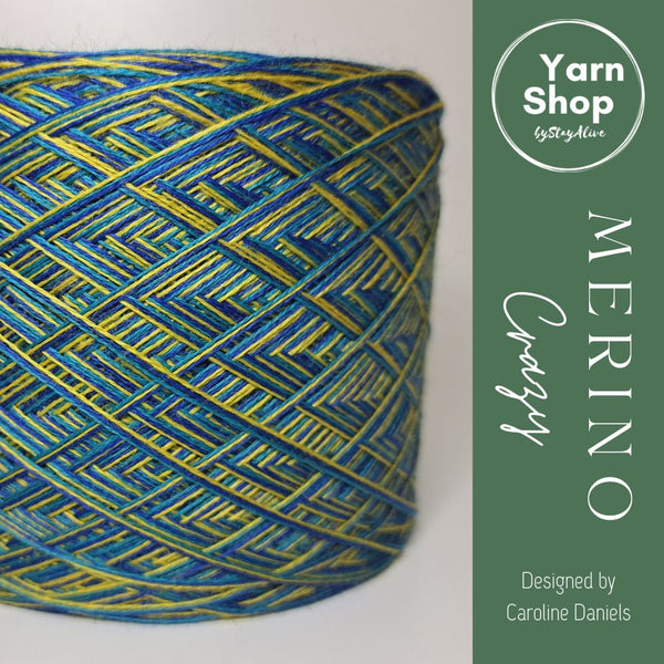 MC 39+63+65 3PLY Crazy Yarn Cake Pure Merino Extrafine Superwash
